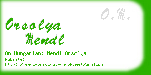 orsolya mendl business card